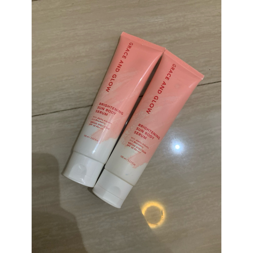 grace and glow brightening sun body serum
