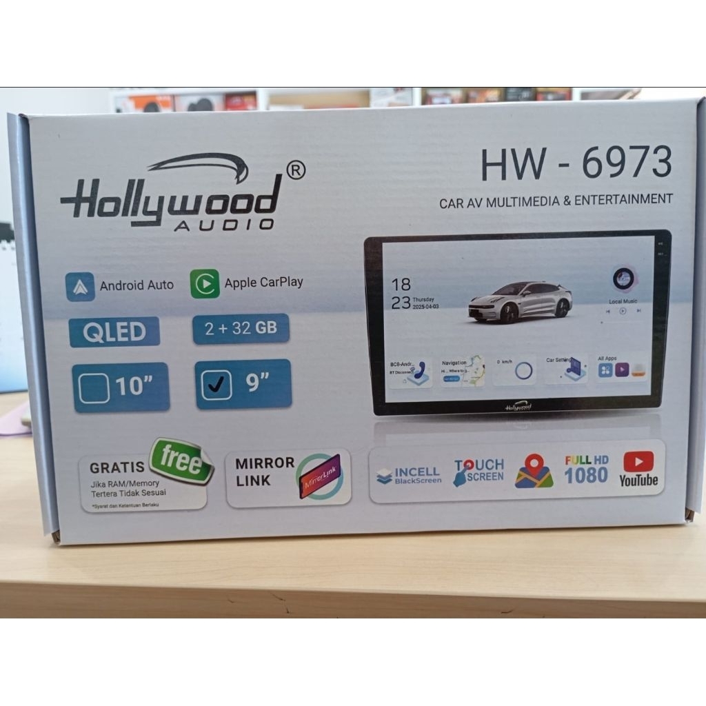 Hu Android Mobil Hollywood 9" Ram 2/32 QLED