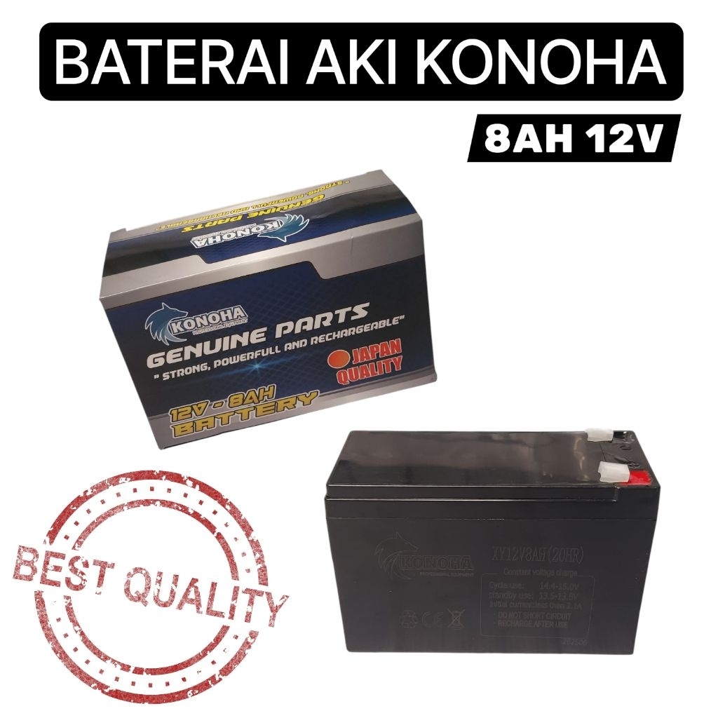 baterai Aki 8A 12V merk Konoha/baterai sprayer aki/sprayer elektrik electric,aki motor listrik seped