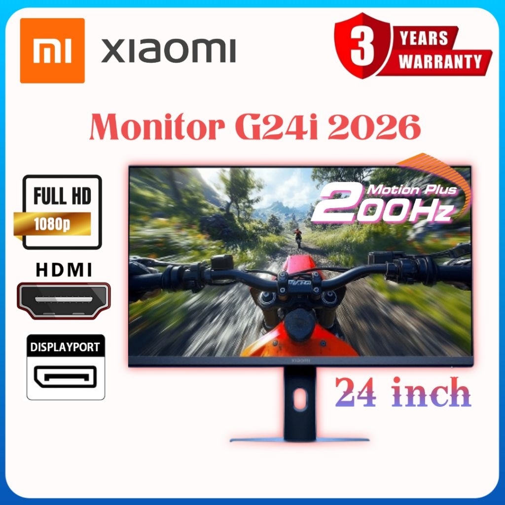 MONITOR XIAOMI G24i 24" 180HZ / 200HZ INCH GAMING FHD IPS GARANSI RESMI - MONITOR G24i
