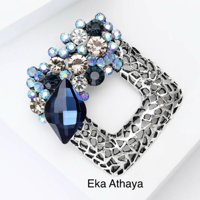 Bros Permata Jilbab Peniti Pin Premium Mewah Vintage Bross Hijab Brooch Blazer dengan Desain Elegan 