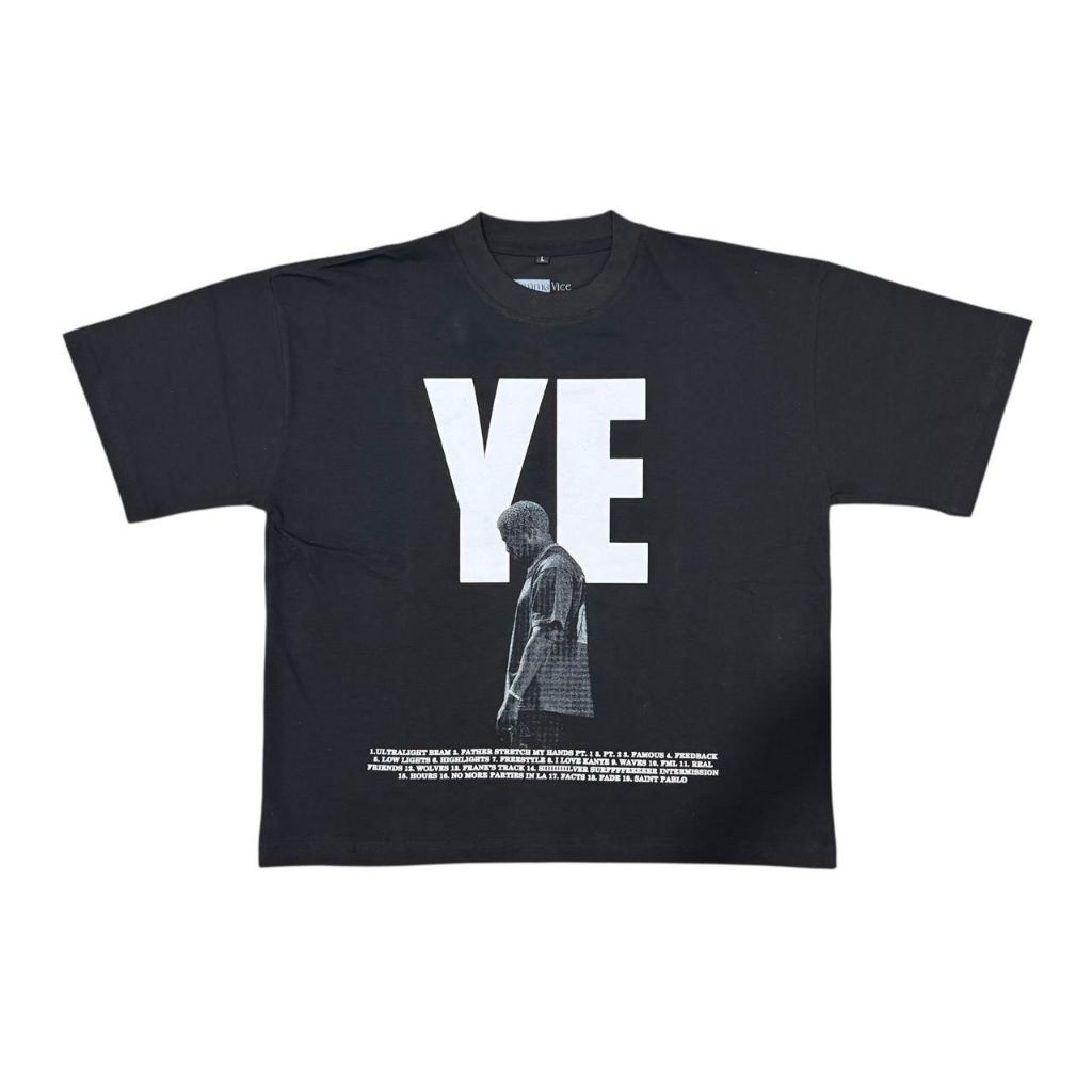 Kanye-Tshirt Boxy Black Rapper Kanye