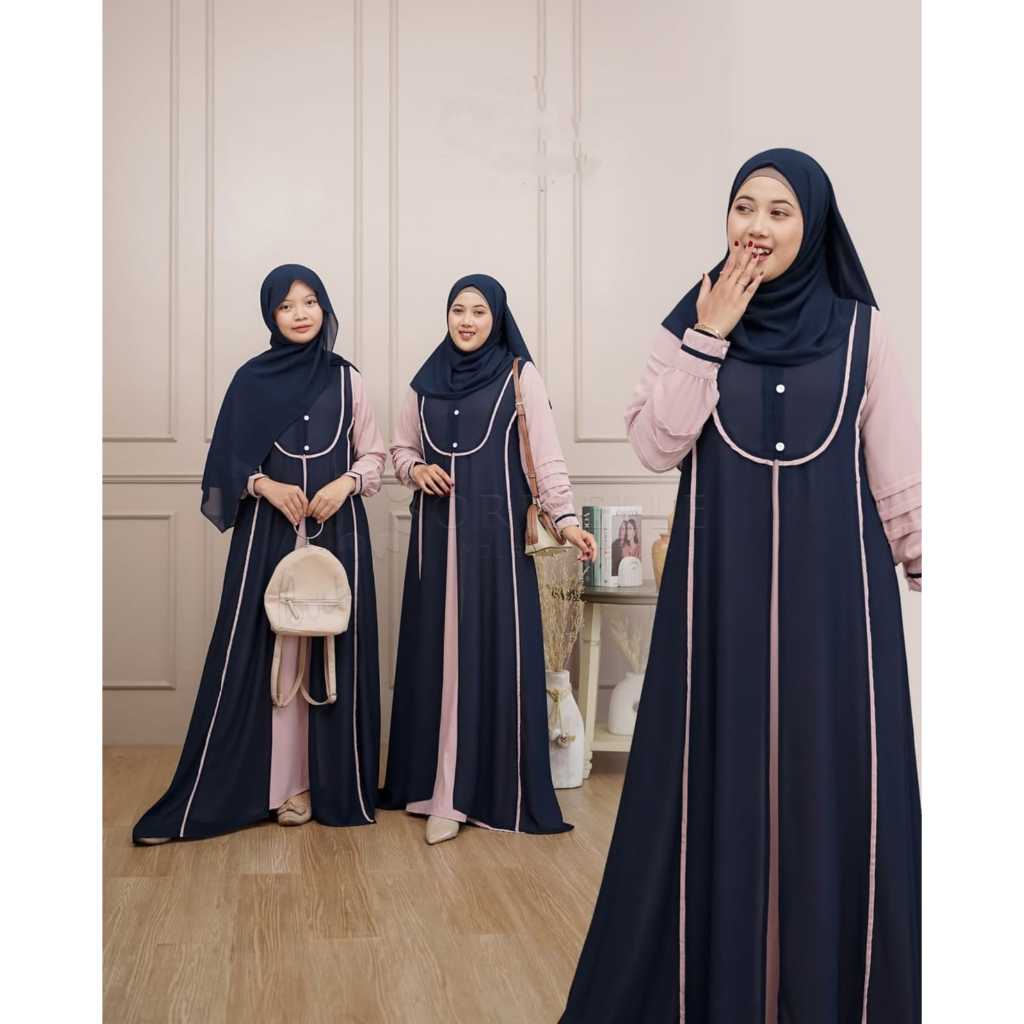 Gamis Abaya Couple Ibu Anak Perempuan Couple Sarimbit Lebaran Dress Couple Pesta Couple Kondangan