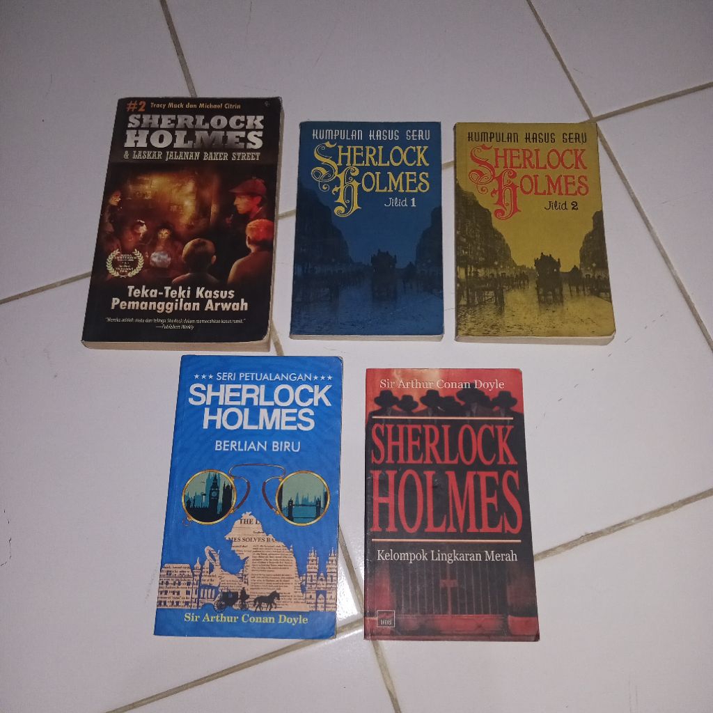 novel detektif sherlock holmes ( set 5 buku )
