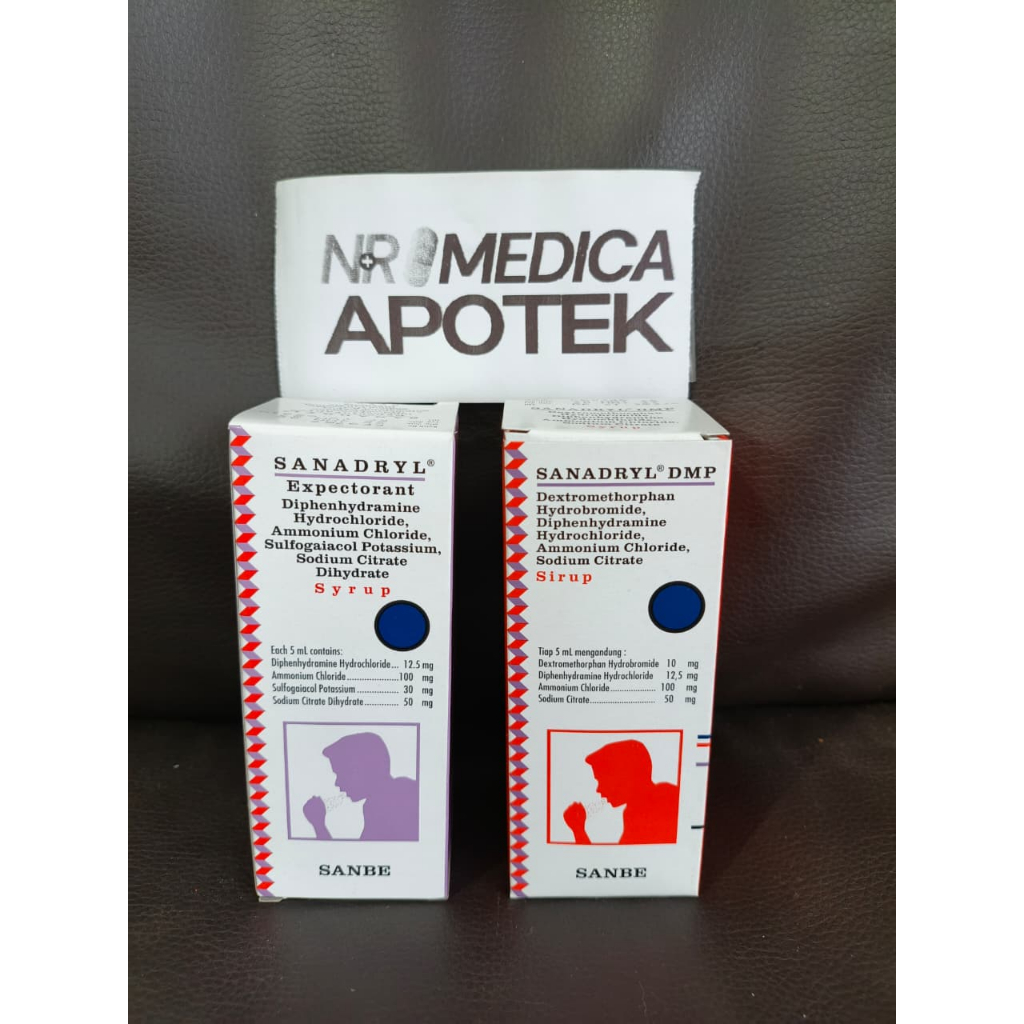 Sanadryl Exspektoran & Sanadryl DMP Sirup 60 ml / obat batuk