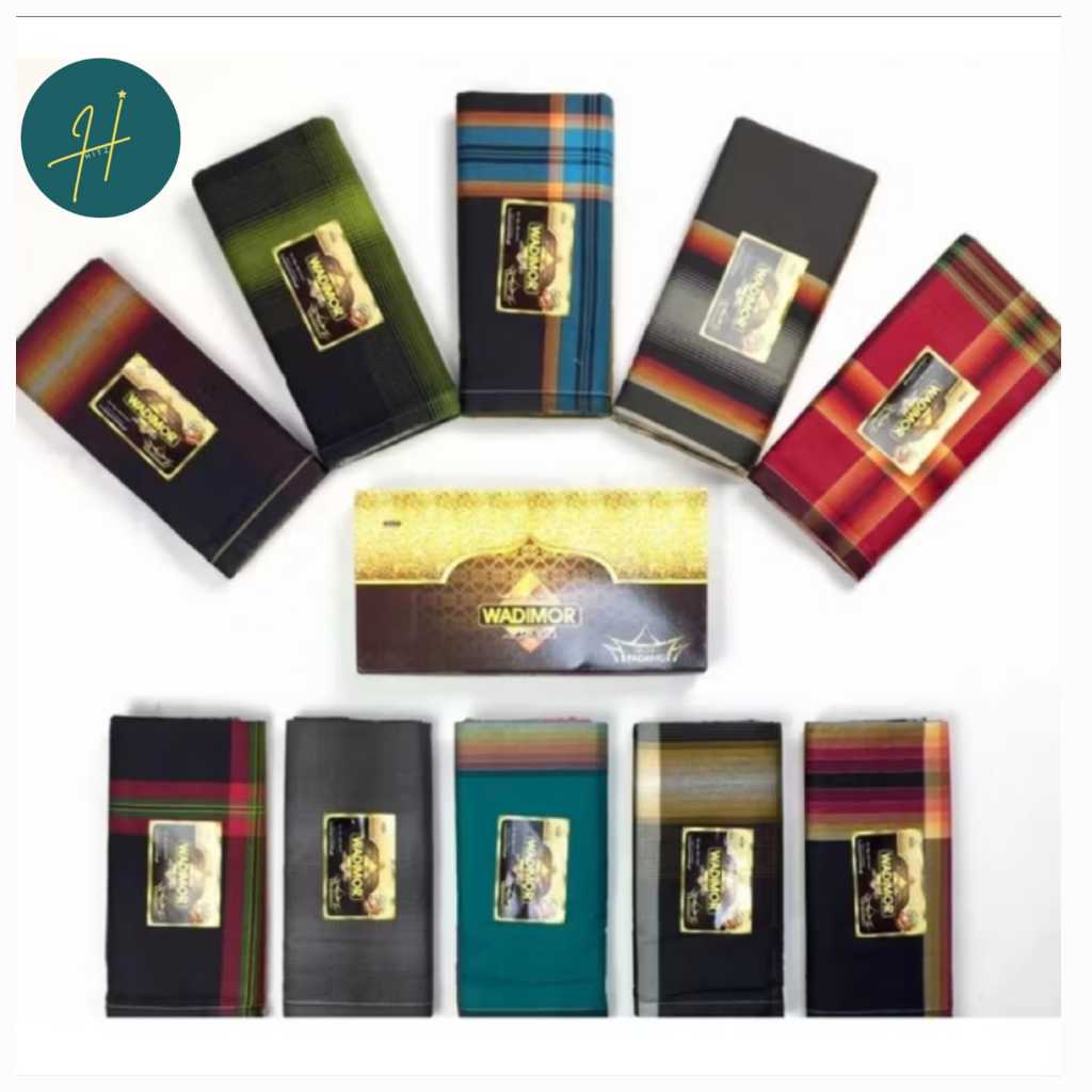 Sarung WADIMOR Padang Horison Tiga Dara Klir Kain Samping Tenun Motif Kotak Kotak2 Dewasa Pria Laki 