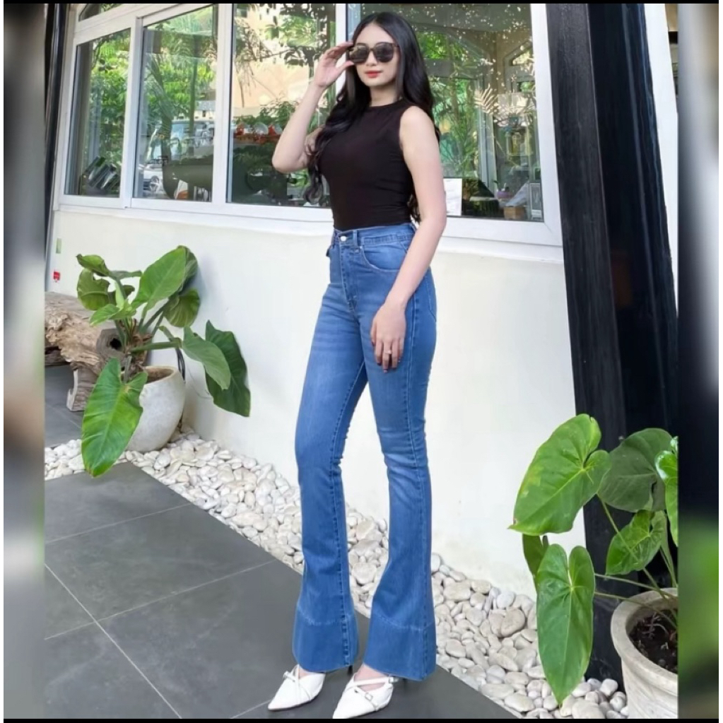 CELANA CUTBRAY LIPAT BESAR CELANA JEANS WANITA CELANA JEANS CUTBRAY HIGHWAIST