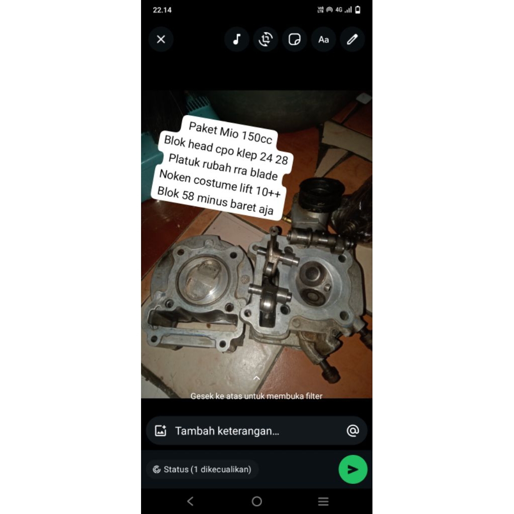 Paket Boreup Mio 150cc fulse