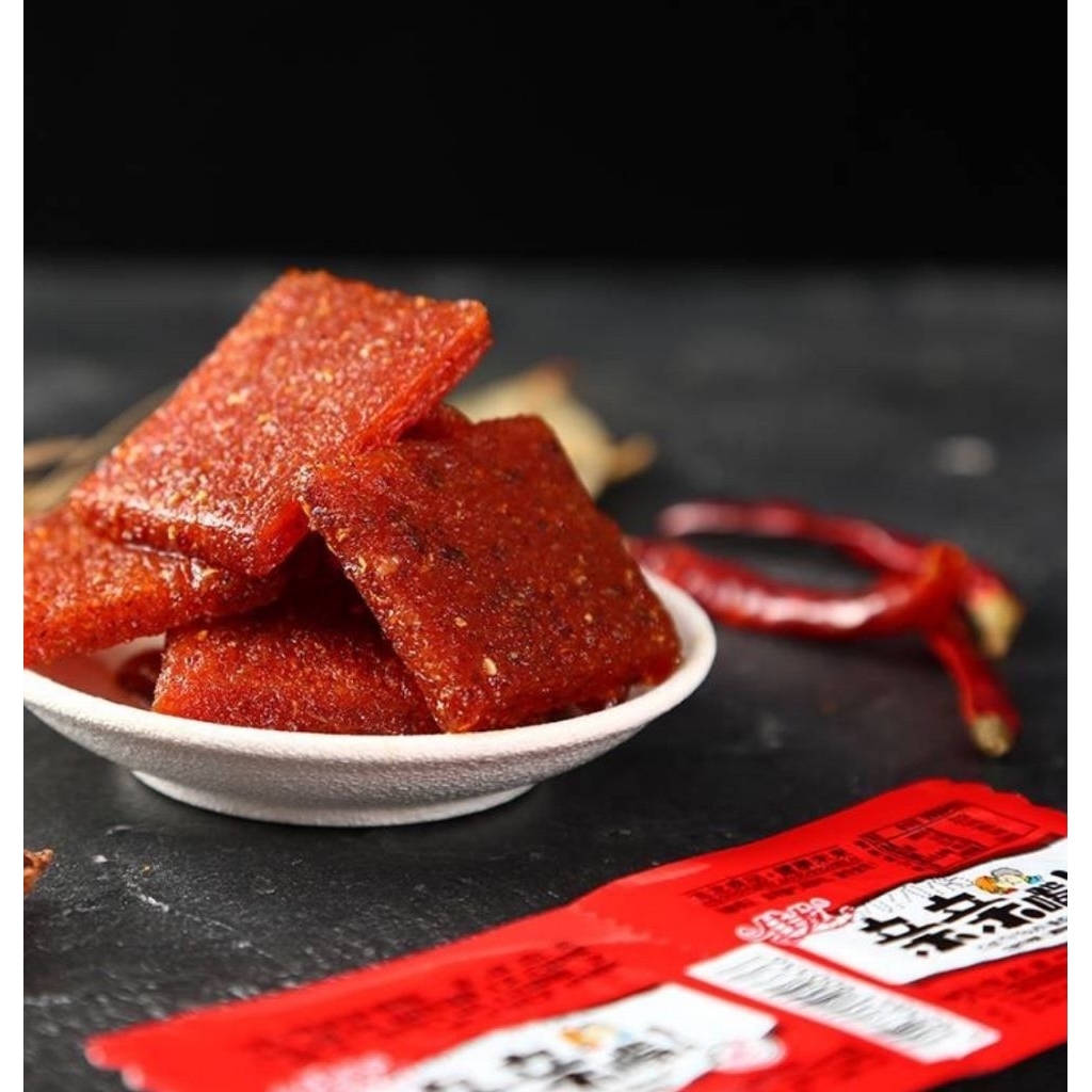 weilong burn kiss 1 bungkus isi 10 pcs cemilan dendeng sapi import cina