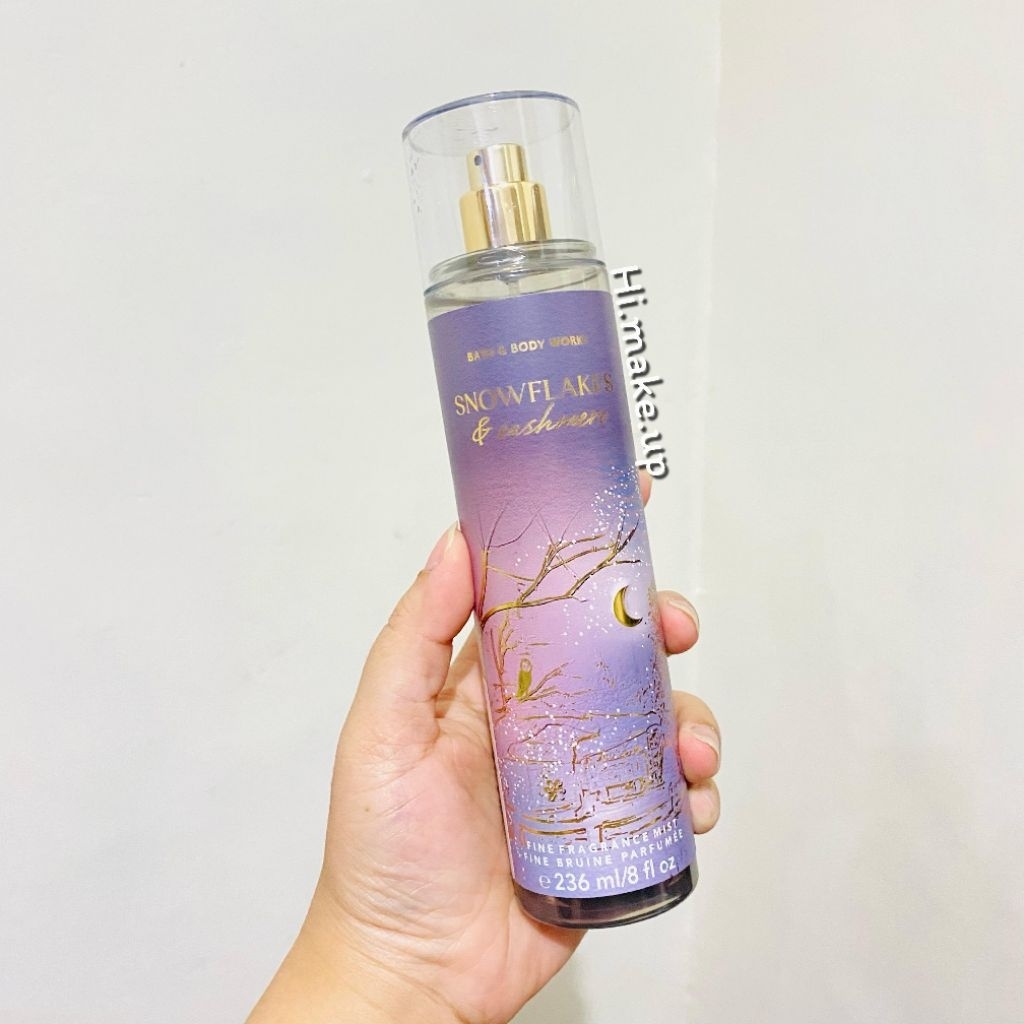 Bath & Body Works Body Mist Snowflakes & Cashmere (BPOM & ORIGINAL 100%)
