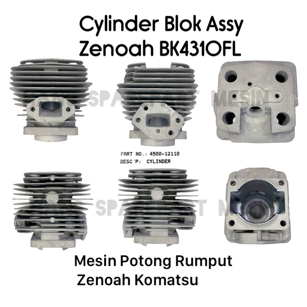 Cylinder Blok Assy Zenoah Bk4310FL 40mm mesin potong rumput zenoah komatsu Bk4310FL