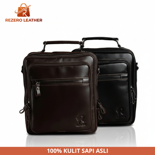 TAS SELEMPANG SLEMPANG SLINGBAG PRIA BAHAN 100% KULIT SAPI ASLI ORIGINAL REVEN PRIA BONATURE