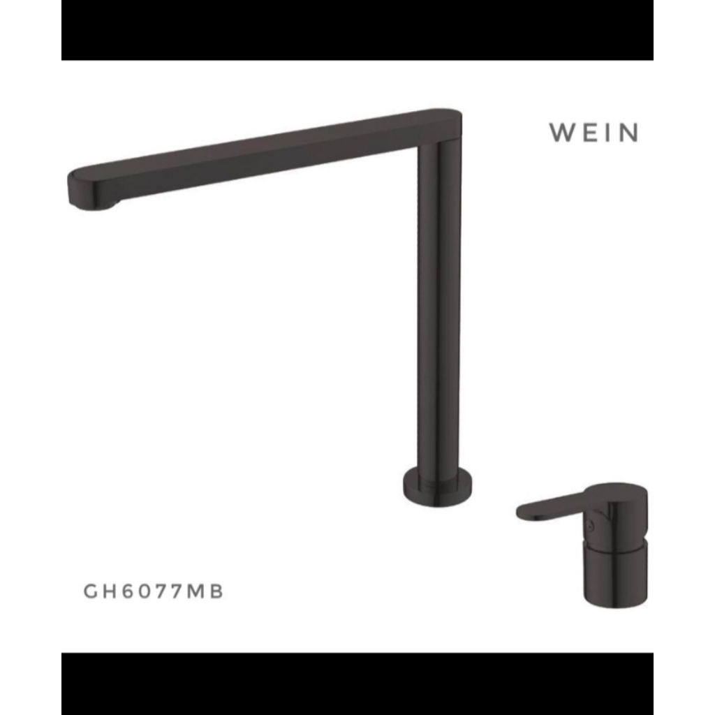 Kran cuci piring, kran wastafel panas dingin model klasik hitam tanam 2 lubang