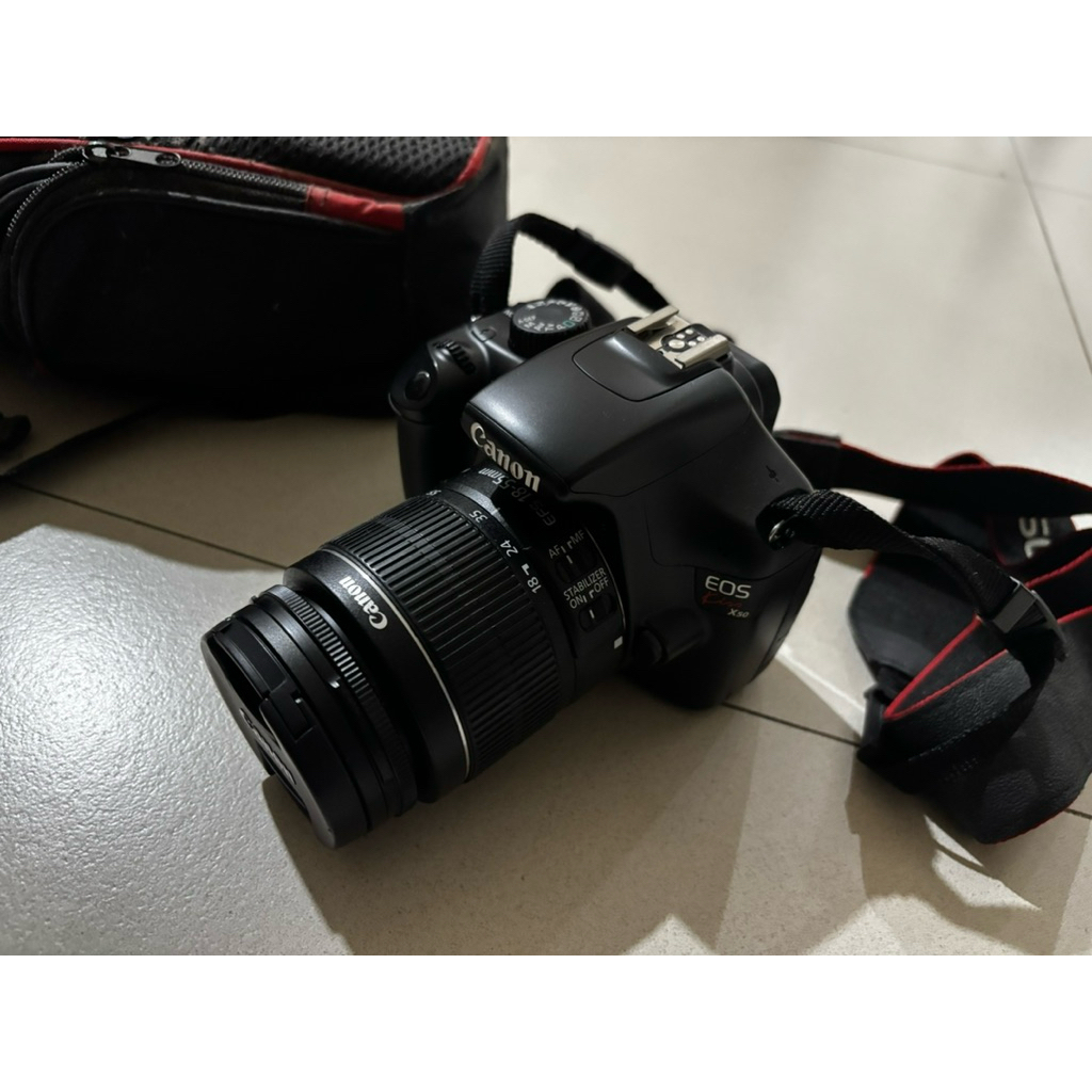 Kamera Canon DSLR Kiss X50 Bekas Fullset (Nego)