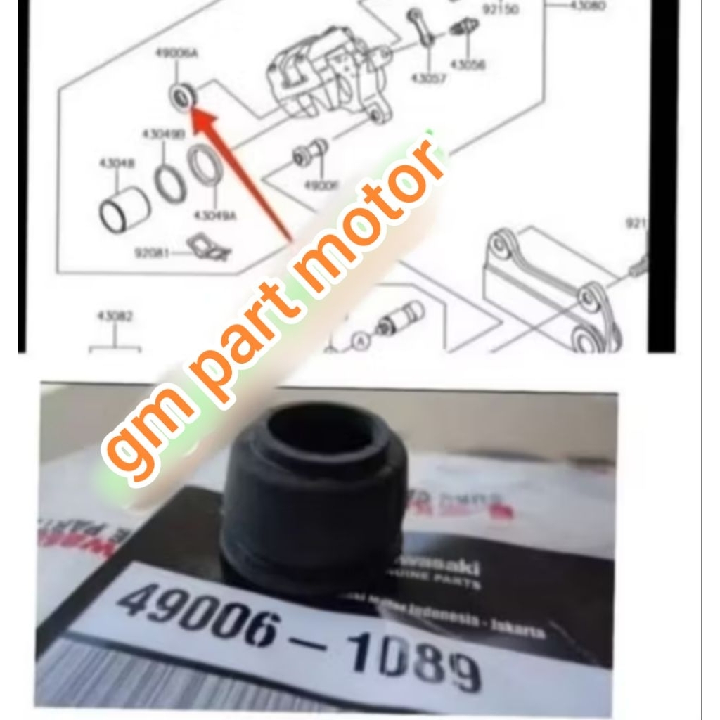 boot kaliper belakang karet kaliper belakang KLX 140 KLX 150 KLX 230 Original
