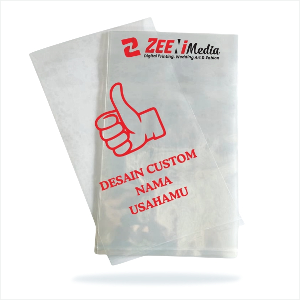 Sablon Plastik Kemasan Snack Desain Custom | Plastik PP Bening & Kilap Tebal 08 | Kemasan Makanan