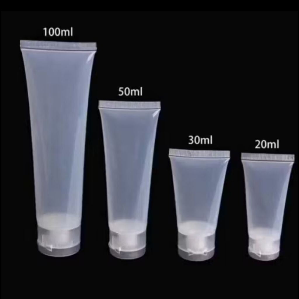 Tube 30 ml transparan (fliptop)