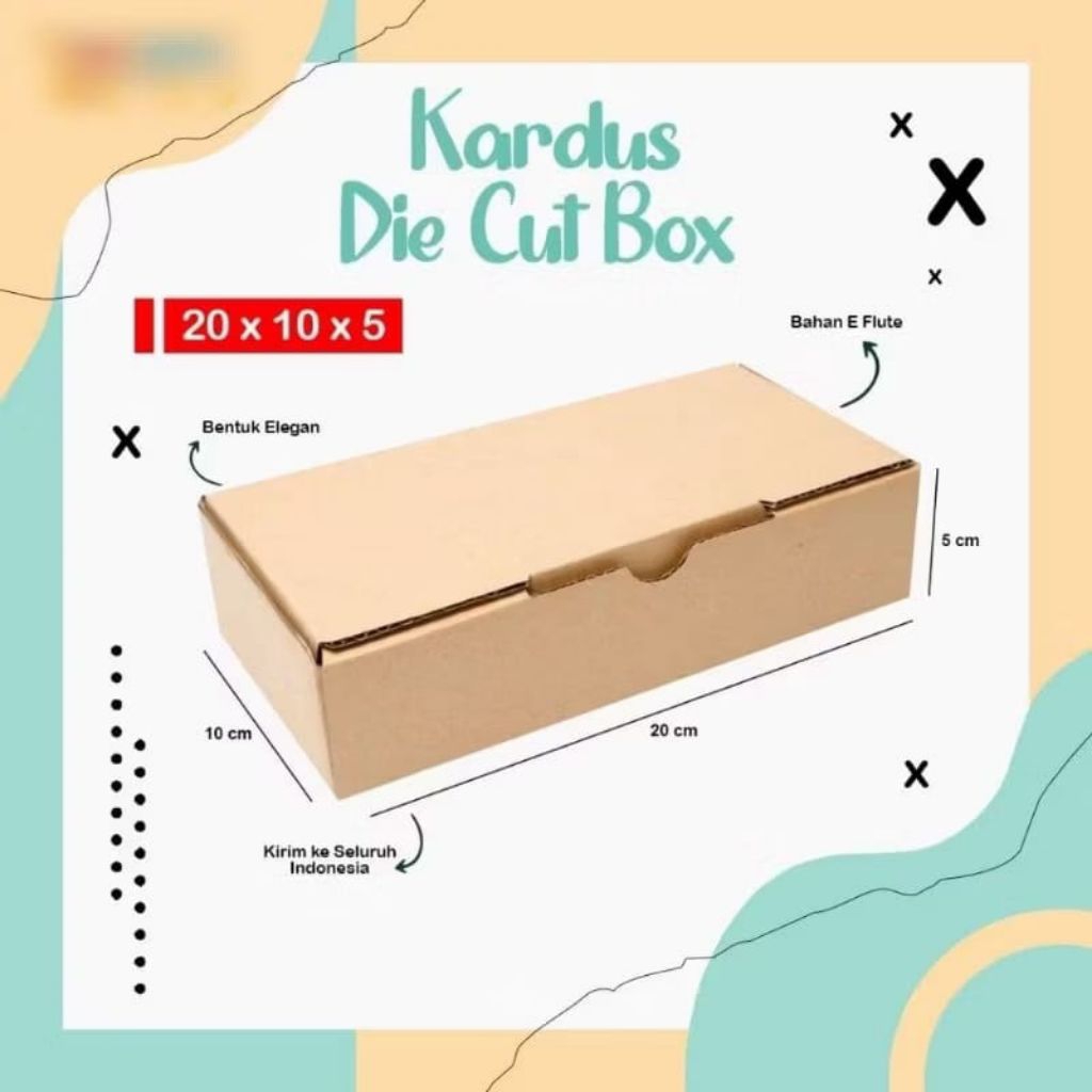 Kardus 20x10x5 CM Kardus Hadiah Kardus Hampers Murah Kotak Hadiah Kotak Hampers Murah Kardus Die Cut
