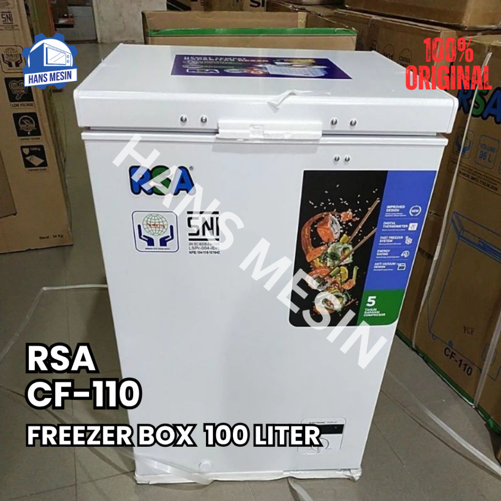 CHEST FREEZER RSA CF110 FREEZER BOX PENDINGIN 100 LITER RSA CF-110