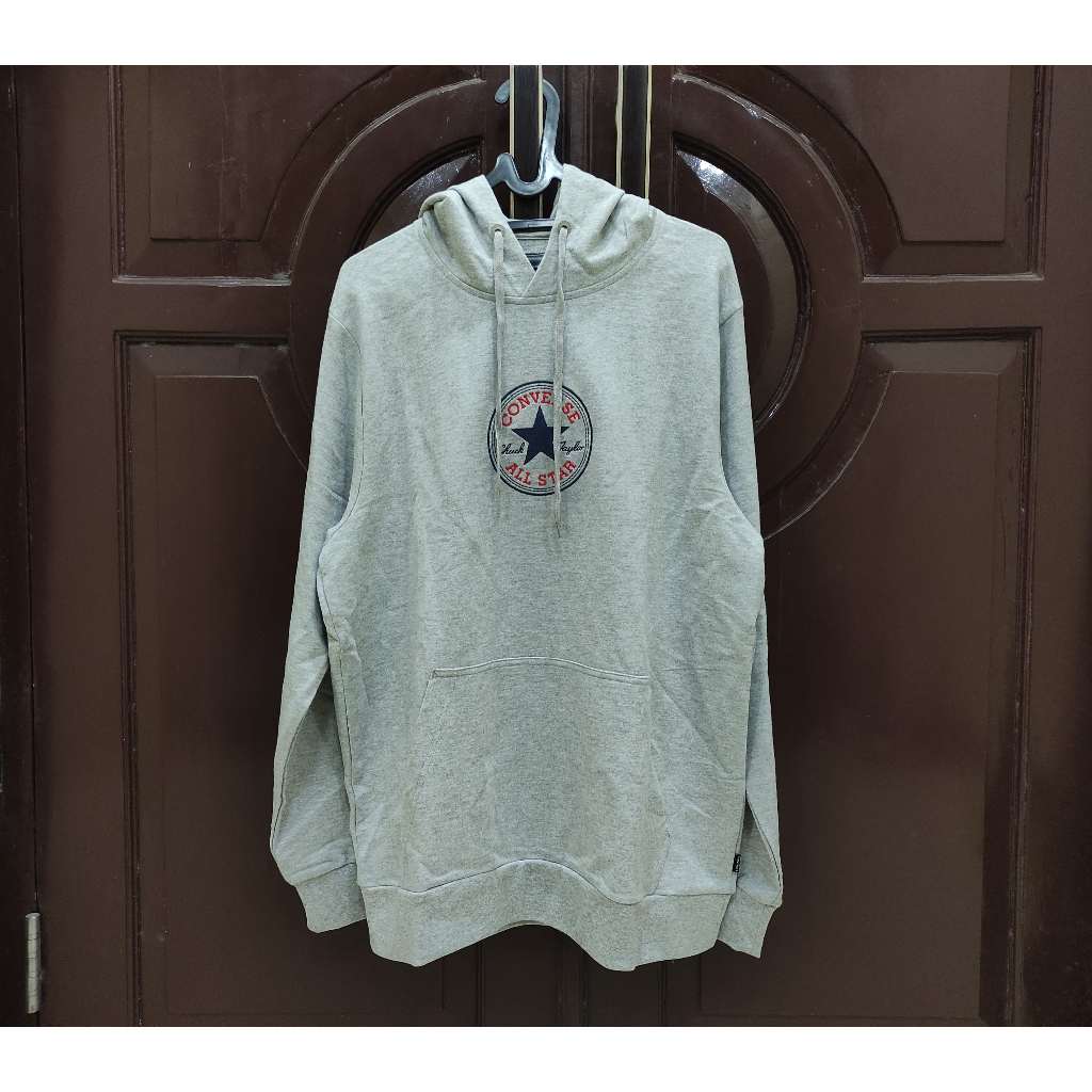 Converse Con Chuck patch Hoodie Grey Chest Logo CONMG-2082035 Original