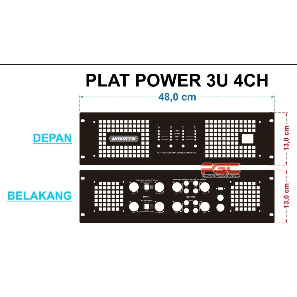 Plat power 3u 4chanel Maxreen