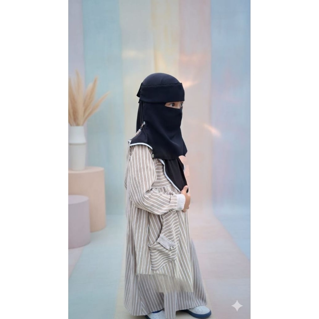 niqob poni anak/cadar anak free strap cadar