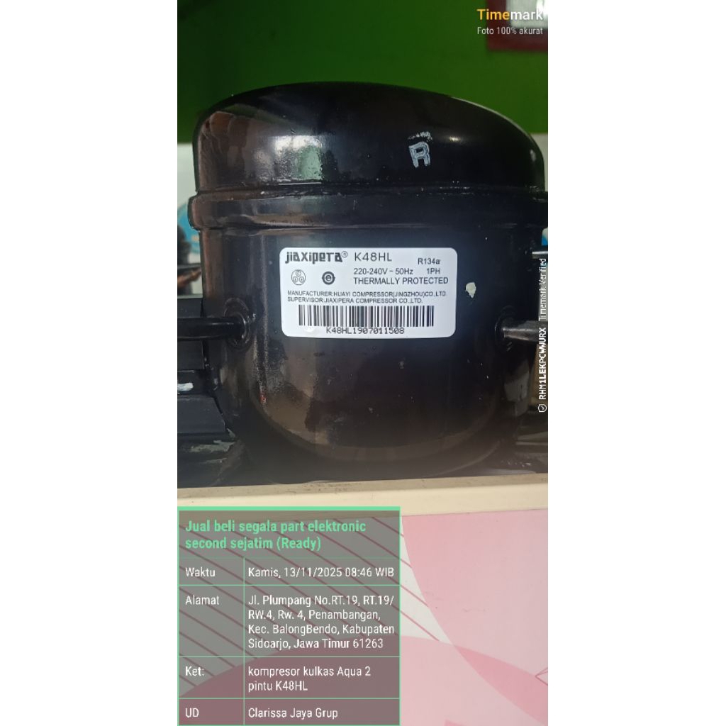kompresor kulkas 2 pintu AQUA K48HL