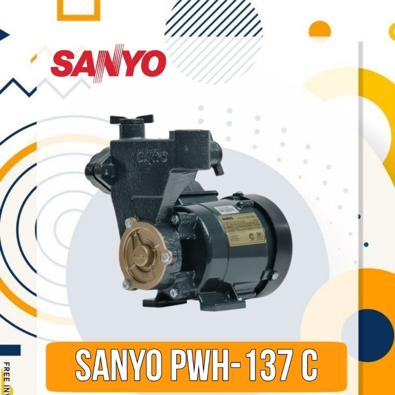 SANYO P-WH137C-S Pompa Air Listrik (Sumur Dangkal) Extra Strong
