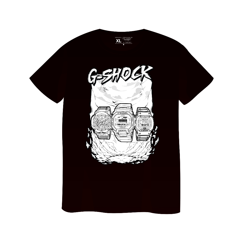 T-SHIRT GSHOCK KAOS PRIA LENGAN PENDEK BAJU LENGAN PENDEK TSHIRT JAM TANGAN G-SHOCK RESIST GBD 200 G