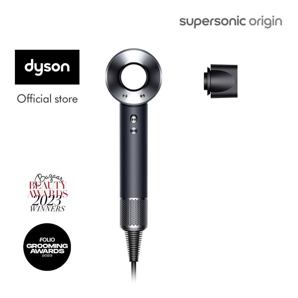 Dyson Supersonic ™ Origin Hair Dryer HD08 Lite (Black/Nickel) - Pengering Rambut | Cepat kering | Ti