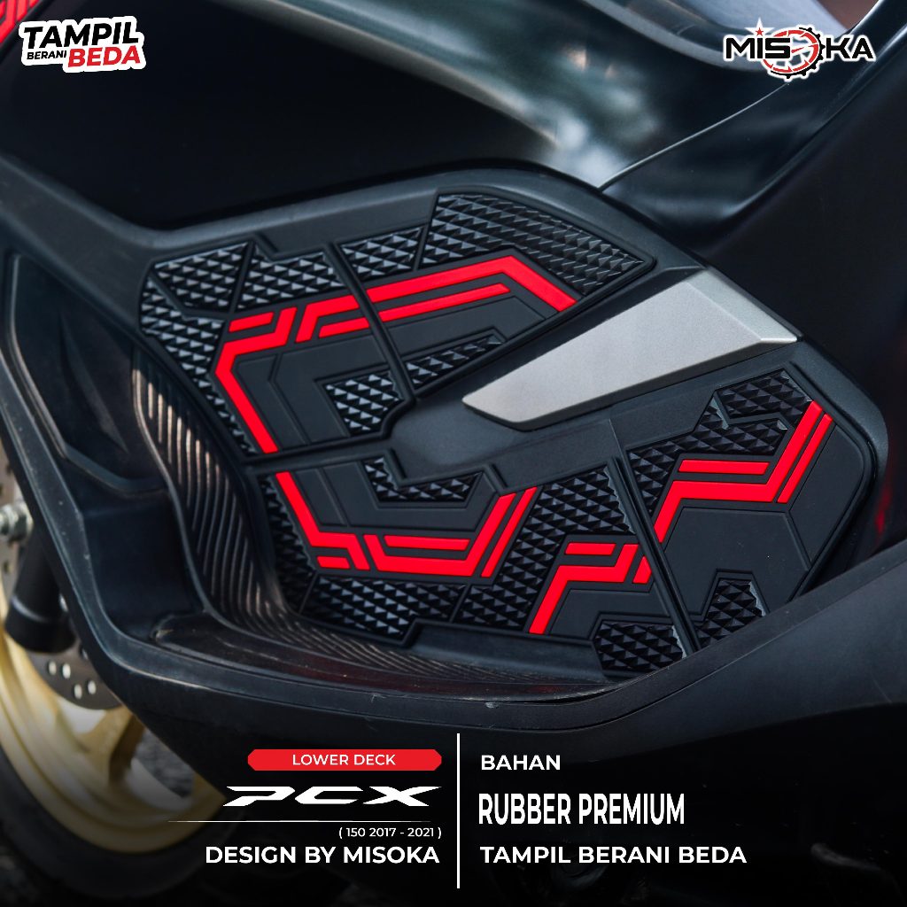 Lower Deck cover Pcx 150 Aksesoris Motor Honda Karet Pelindung Body Motor Motorcycle kanan kiri