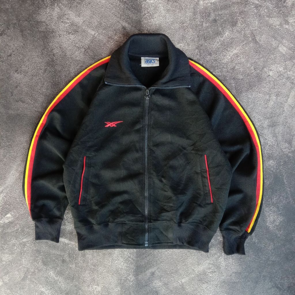 Tracktop Jaket Asics Spellout Simple logo original, jacket Asics Onitsuka Boxy,  jacket original ful