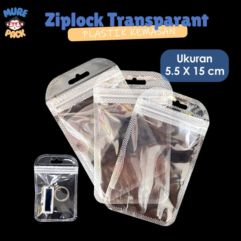 5.5 X 15 CM Ziplock Plastik Tebal Kecil Transparan || Murumure I Ziplock Plastik Kecil Transparan