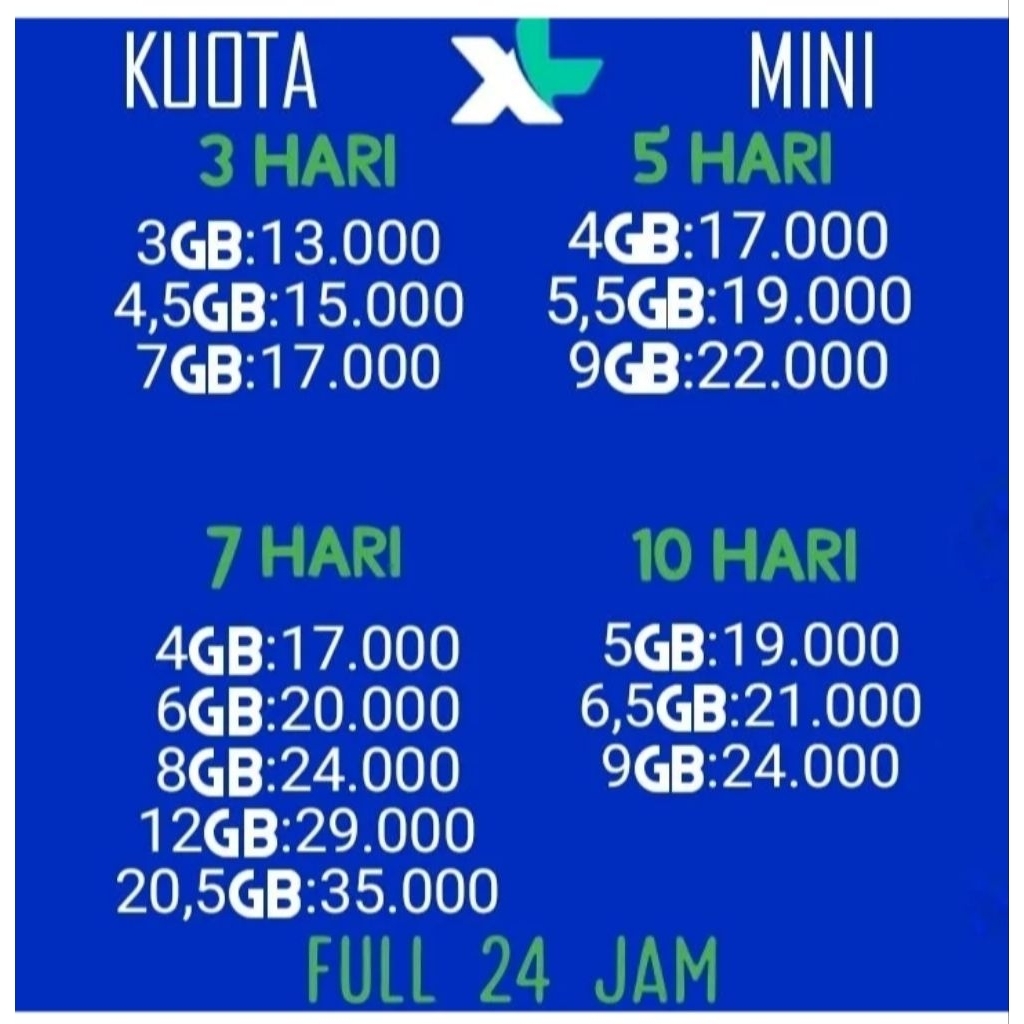 PAKET DATA XL KUOTA HARIAN TERMURAH