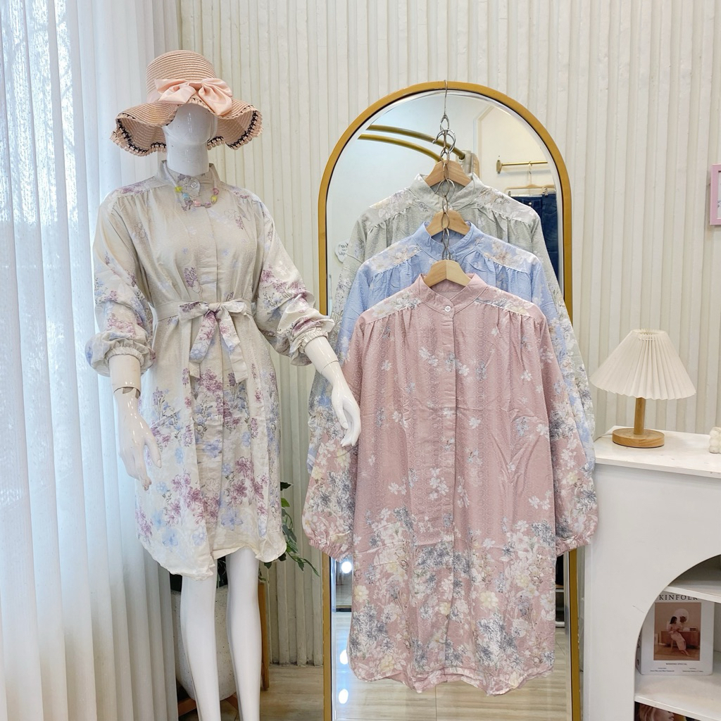Tunik Flower Tali Pinggang