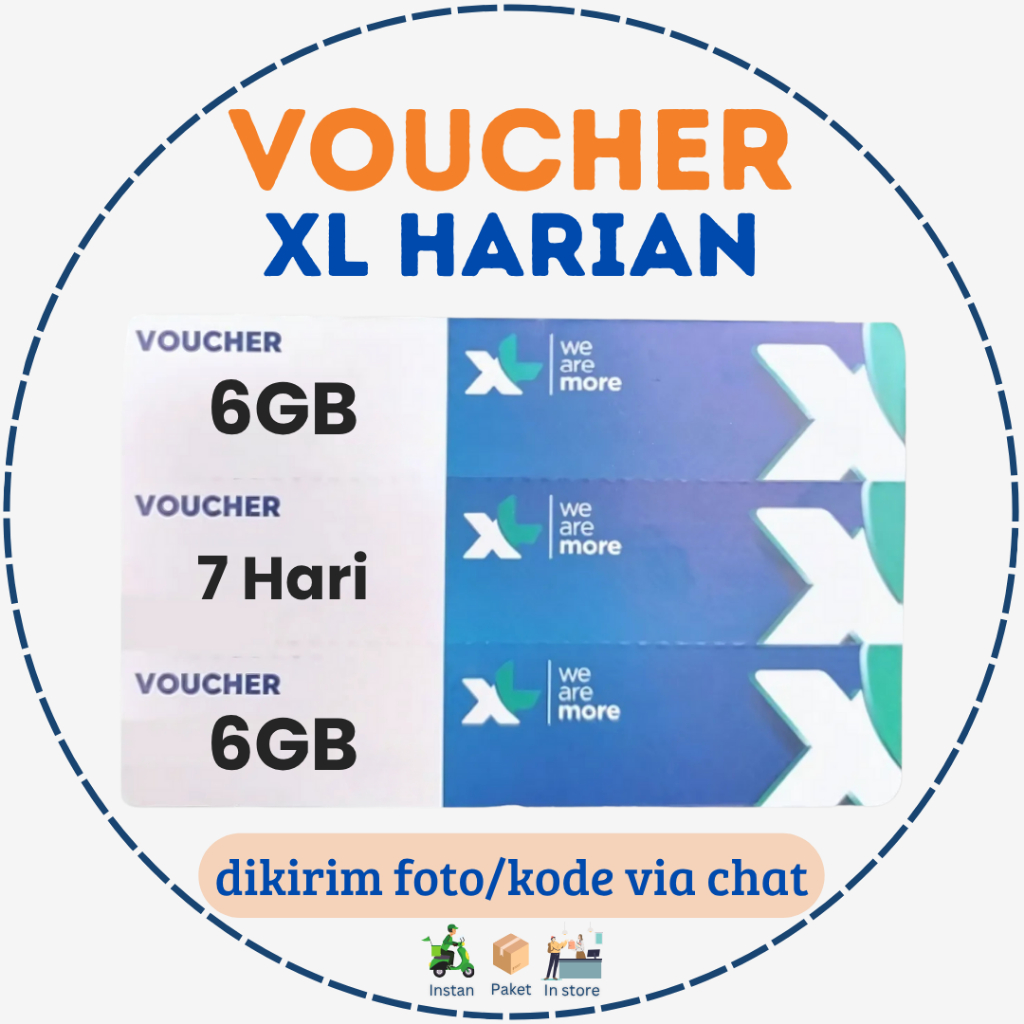 Voucher Kuota XL 6GB 7 Hari Full 24 JAM | Voucher Kuota XL HotRod Harian