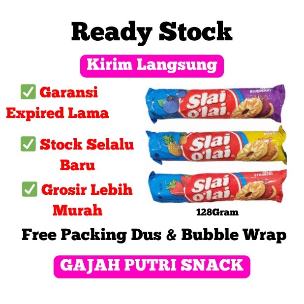 ROMA SLAI OLAI ROLL 128gr RASA NANAS / STRAWBERRY / BLUBERRY