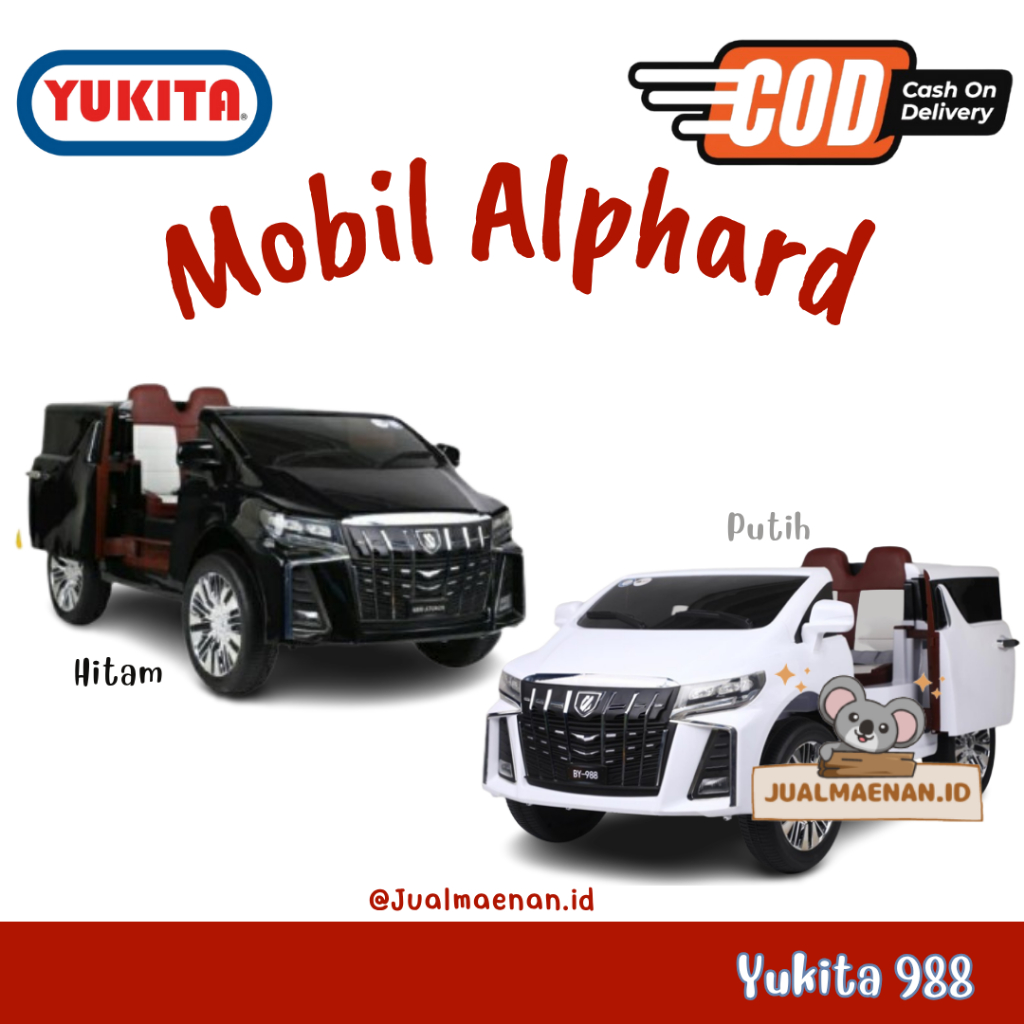 Maenan Mobil Aki Anak Alphard Yukita 988 non paintMobil Aki Anak Keren Pakai Remote Control
