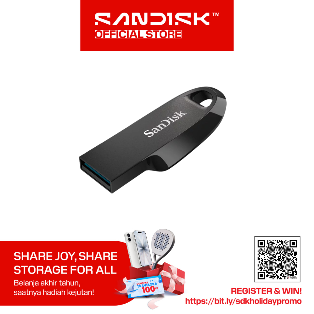 SanDisk CZ550 Ultra Curve 512GB USB 3.2 (Up to 100MB/s) - Flashdisk