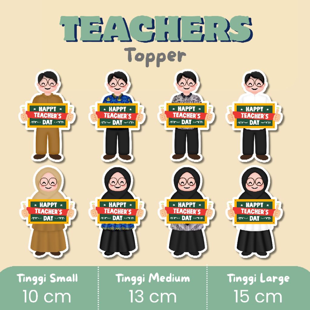 Topper Buket / Topper Guru / Topper Hari Guru / Topper Cake / TGUML / TGUMP