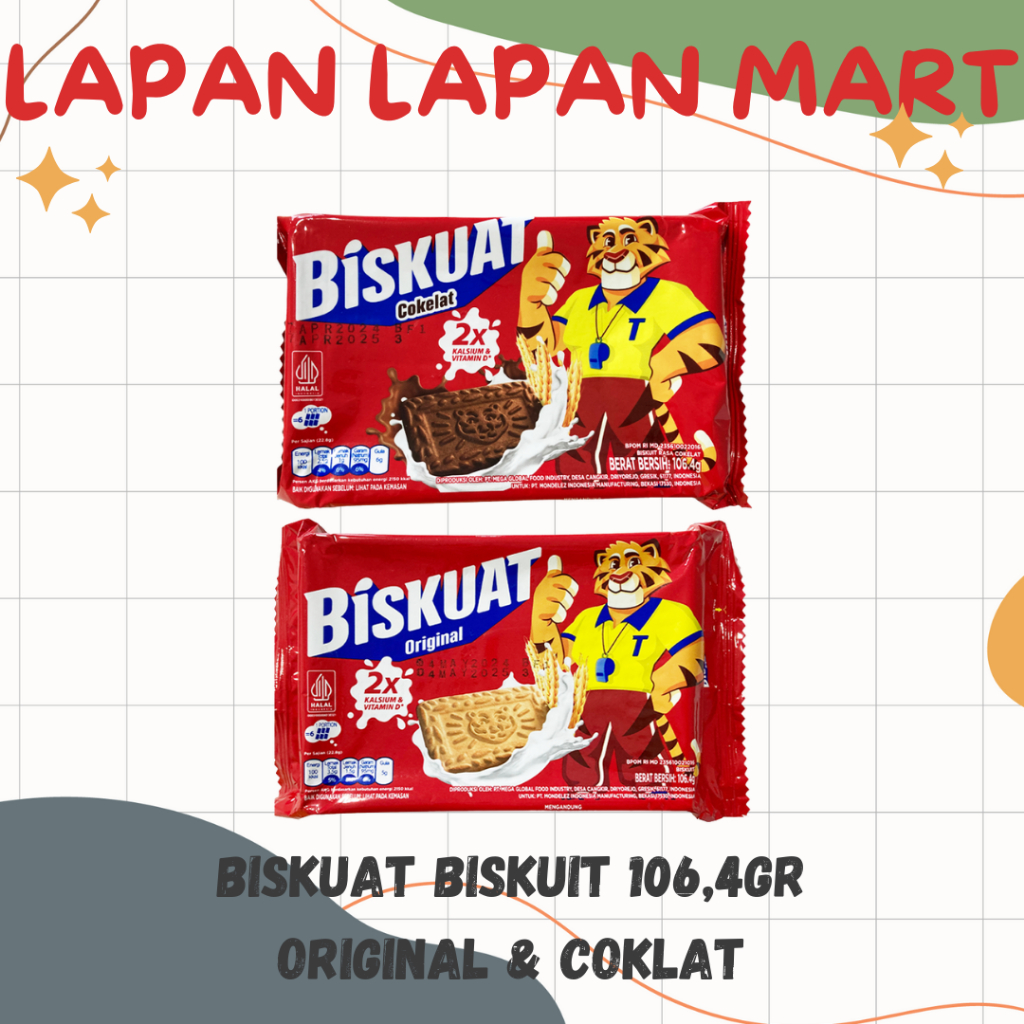 Biskuat Biskuit Original & Coklat 106,4gr