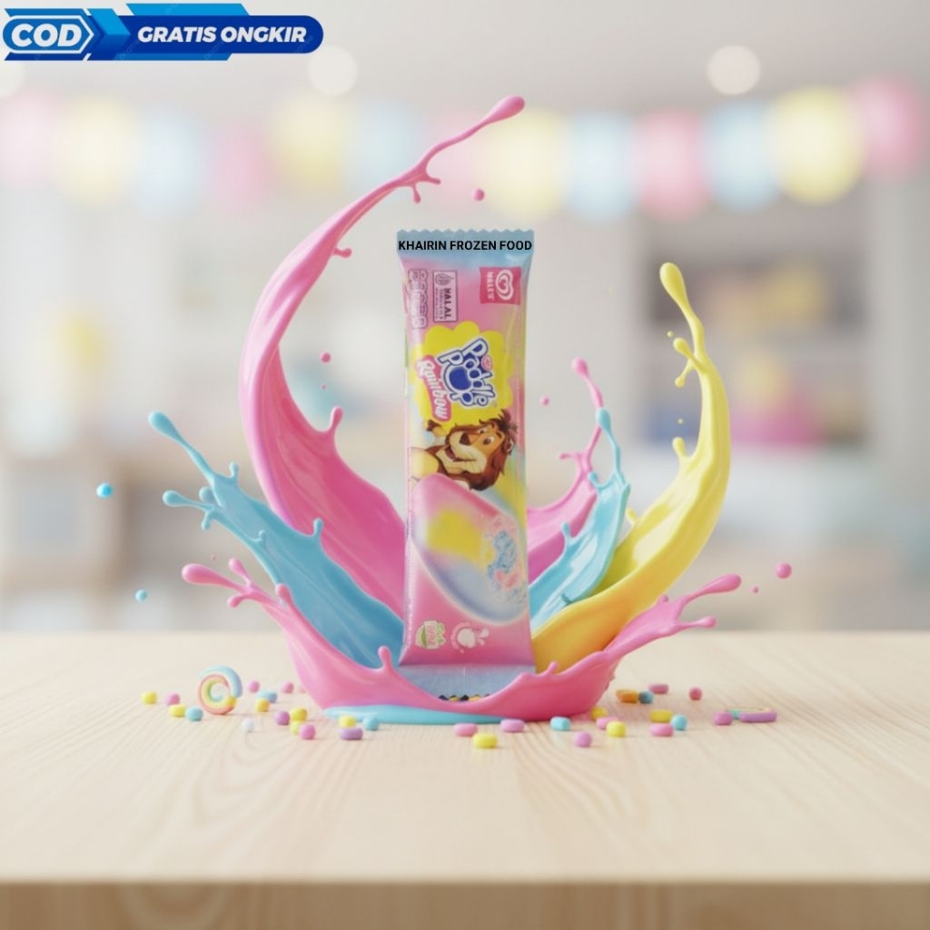 Walls Ice Cream Paddle Pop Rainbow Frozen Food Khairin
