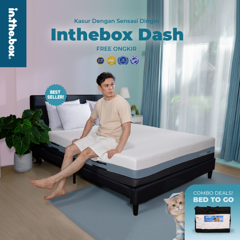 [PROMO] Kasur INTHEBOX Dash Pocket Spring | GRATIS Kasur Bed To Go + Bantal  | Ukuran Kasur 90x200, 