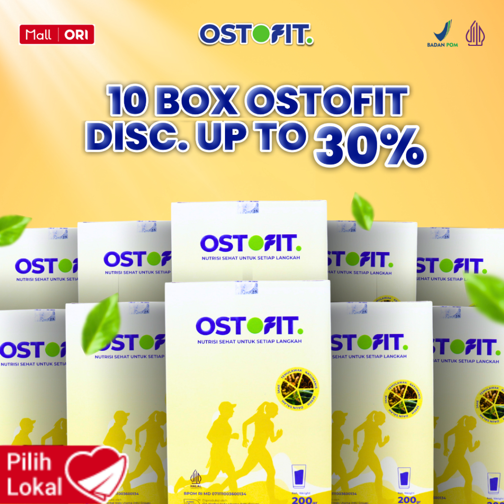 OSTOFIT ORIGINAL PAKET 10 BOX - Susu Nyeri Sendi Tinggi Kalsium 200gr Halal BPOM