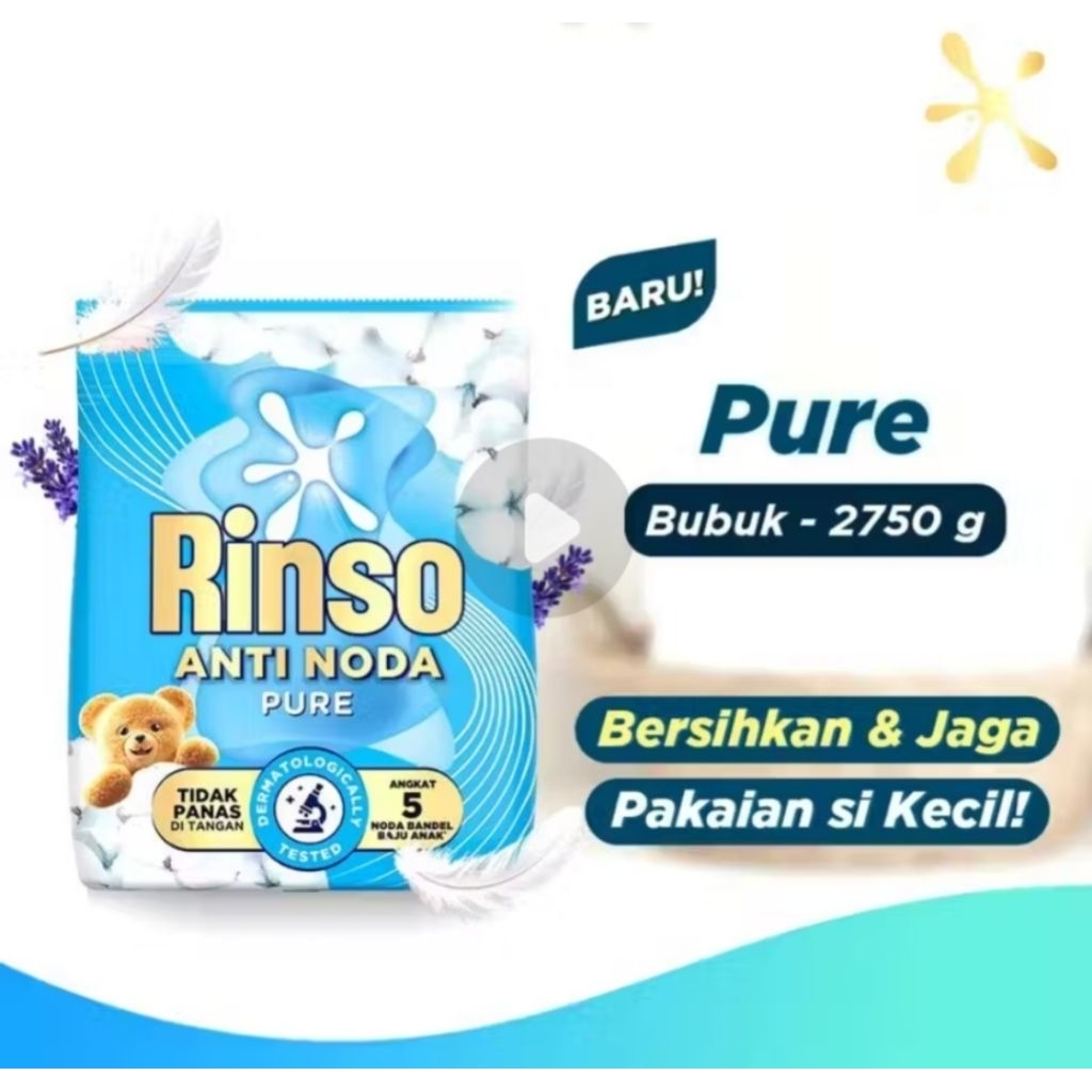 Sabun Rinso deterjen bubuk pure 2750 gram