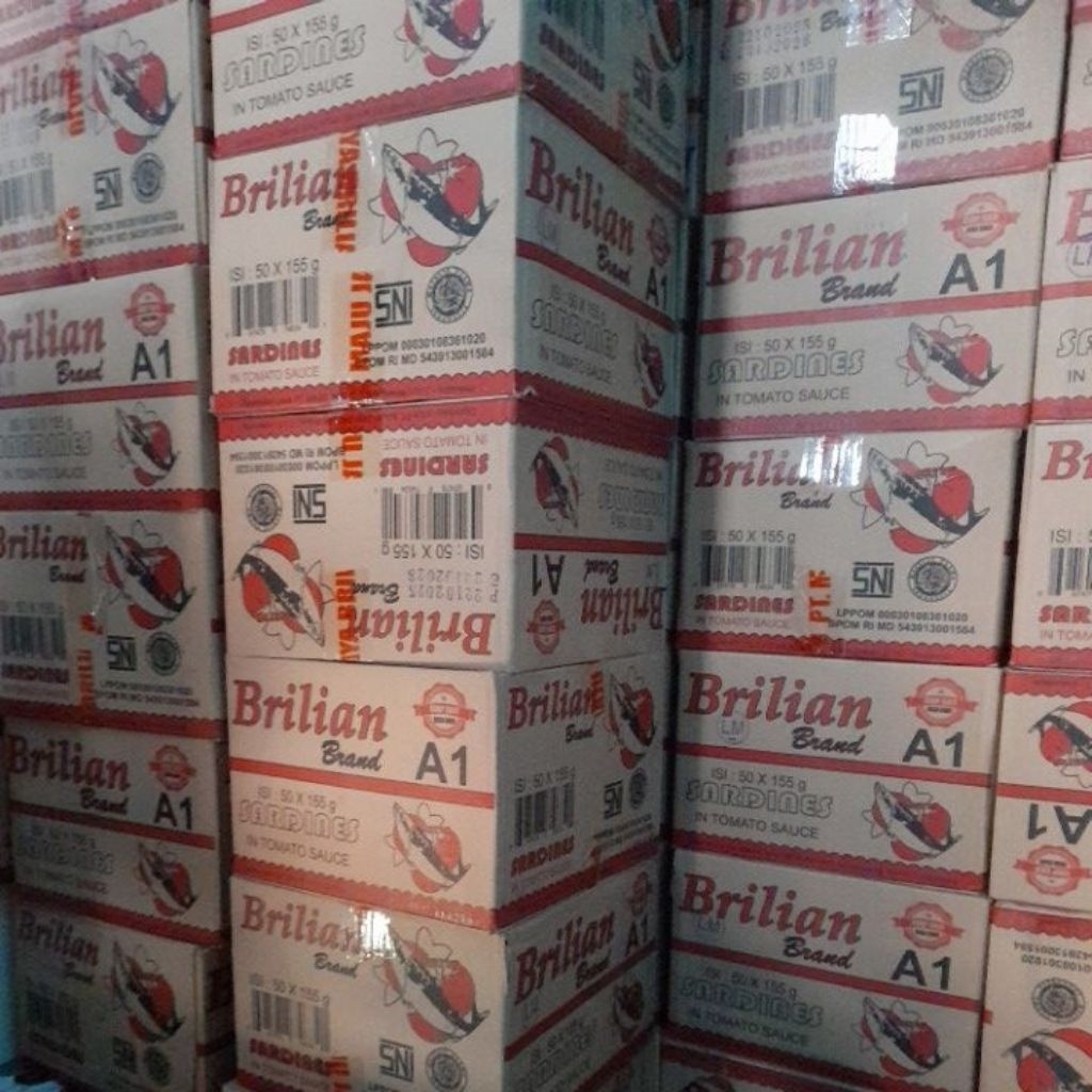 sarden brilian 425gram 1 karton isi 24kaleng