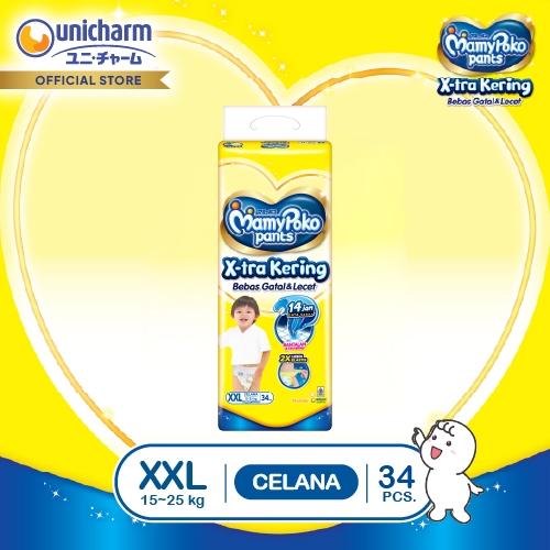 MamyPoko Pants X-tra Kering - XXL 34 - Popok Celana