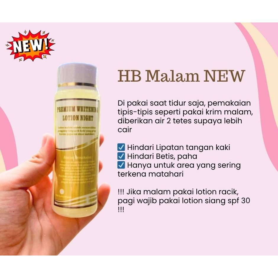 HB Malam - Lotion Whitening Premium - Pemutih instan