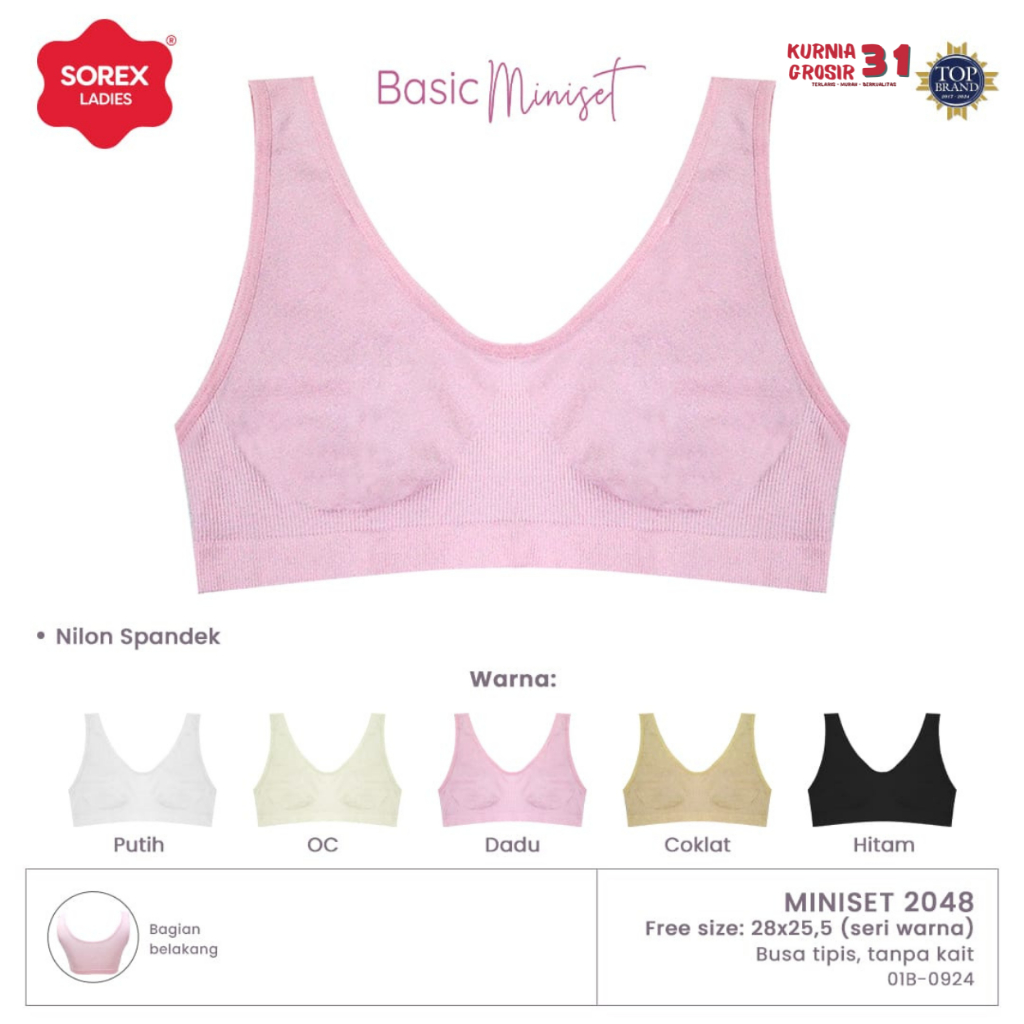 MINISET SOREX 2048 Polos / BH SOREX Original / Pakaian Dalam Wanita Anak Perempuan