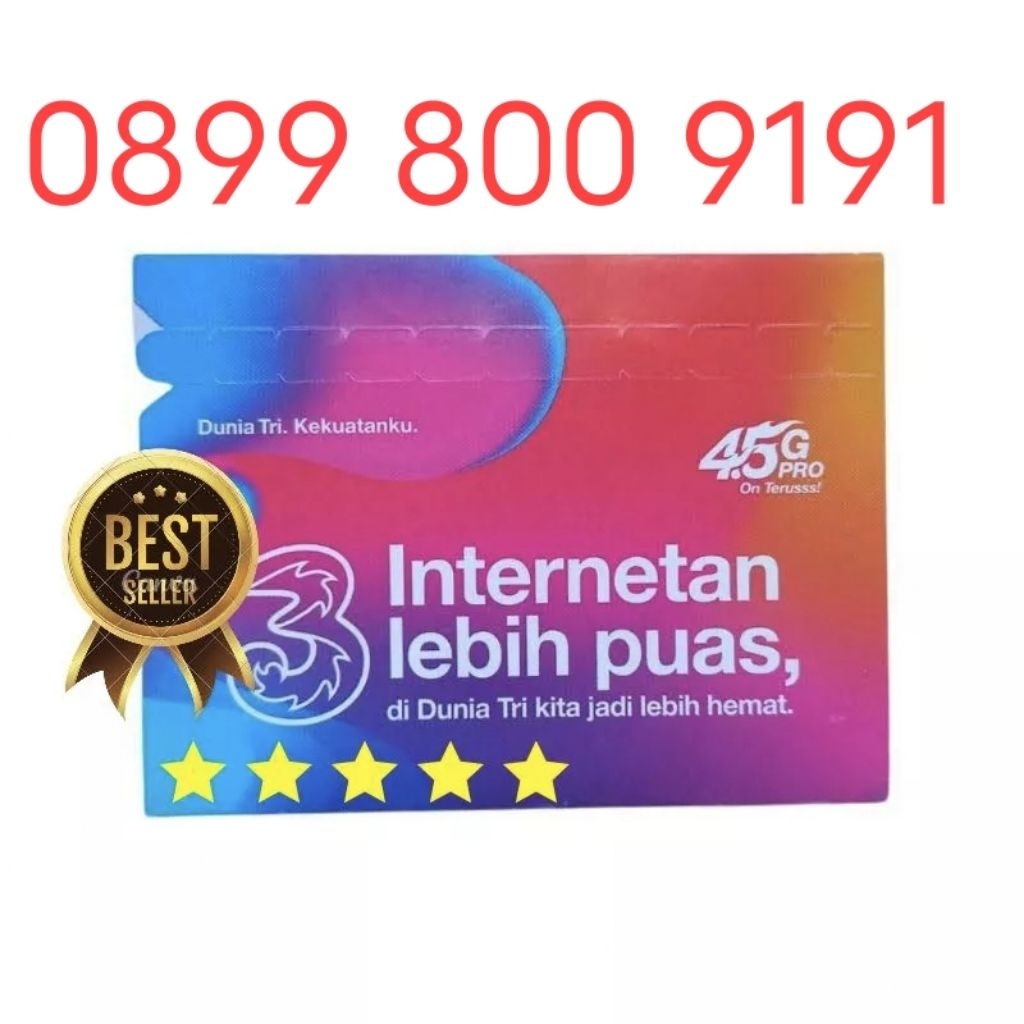 Kartu TRI Cantik 11 Angka 0899--800---9191---